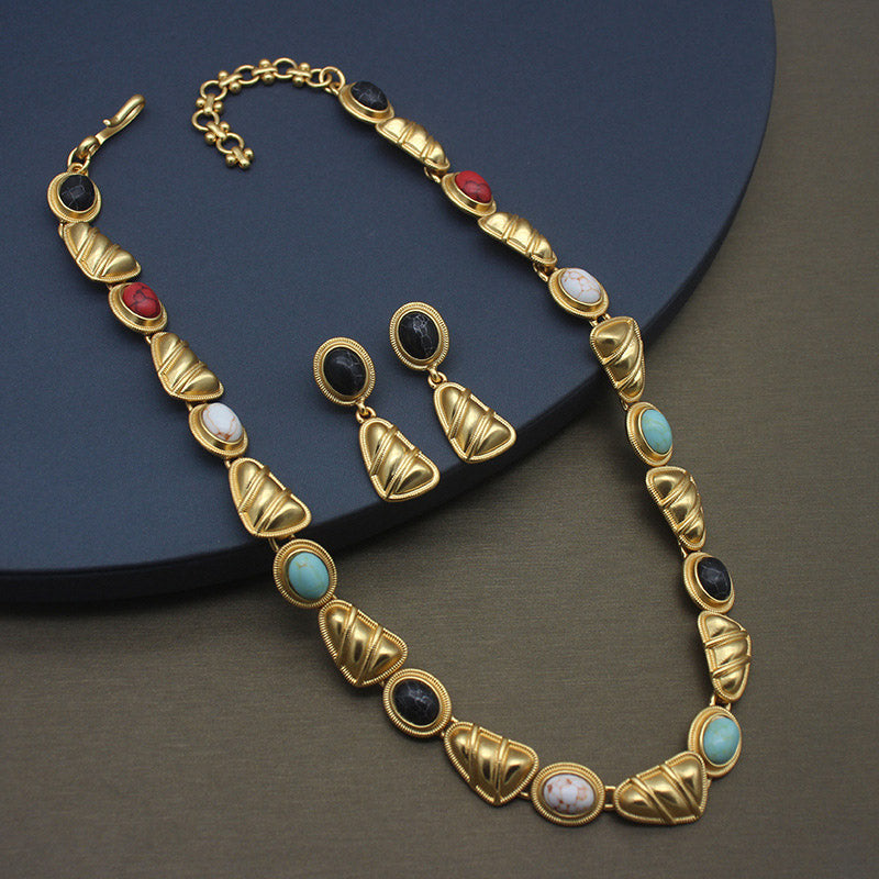 Vintage Stone Jewelry - Heritage Geometric Allure | iBrilliance