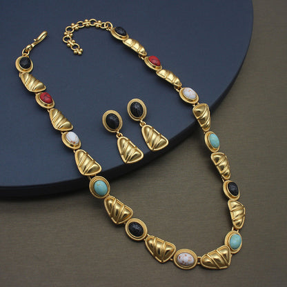 Vintage Stone Jewelry - Heritage Geometric Allure | iBrilliance