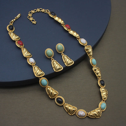 Vintage Stone Jewelry - Heritage Geometric Allure | iBrilliance
