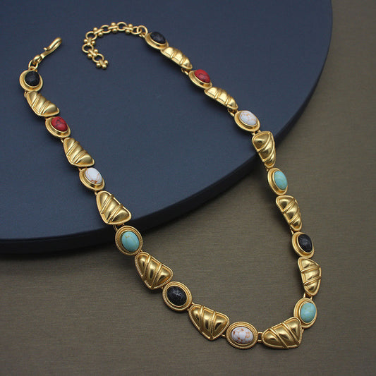 Vintage Stone Jewelry - Heritage Geometric Allure | iBrilliance