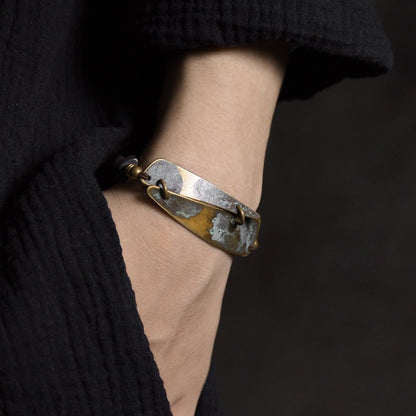 Vintage Bronze and Ebony Bead Bracelet – Unisex Style| iBrilliance