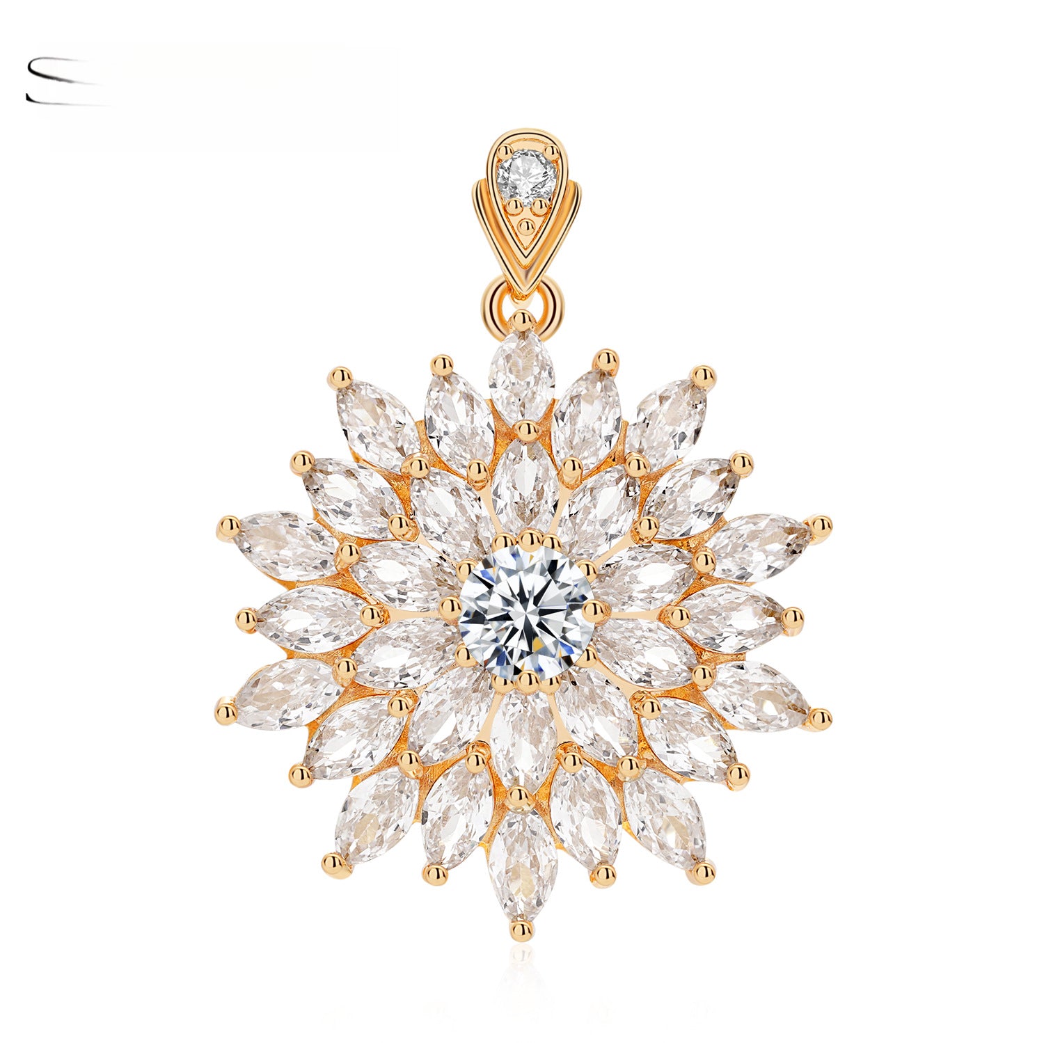 Colorful Flower Zircon Pendant Fashion Retro Style