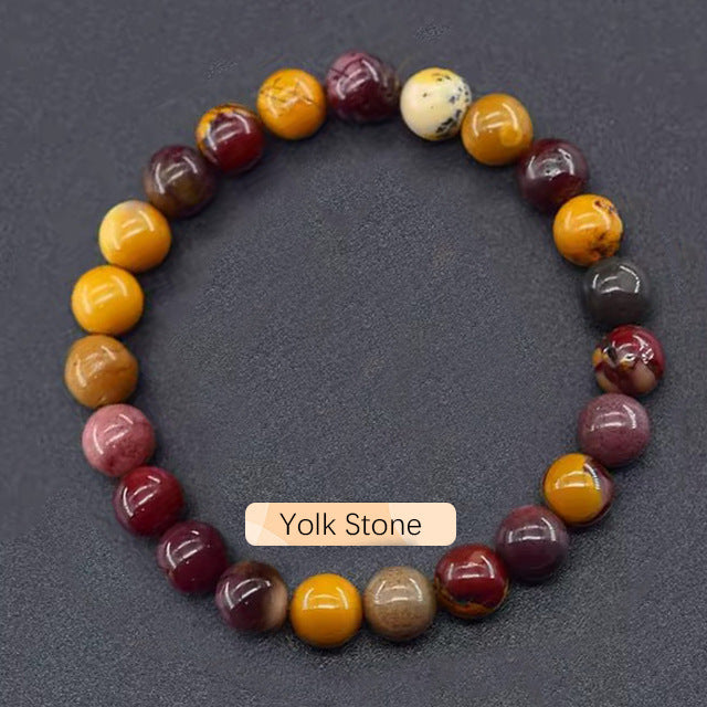 Crystal Bracelet Beads Natural Stone Bracelet Unisex Solid Color Simple Versatile Natural Stone Beads