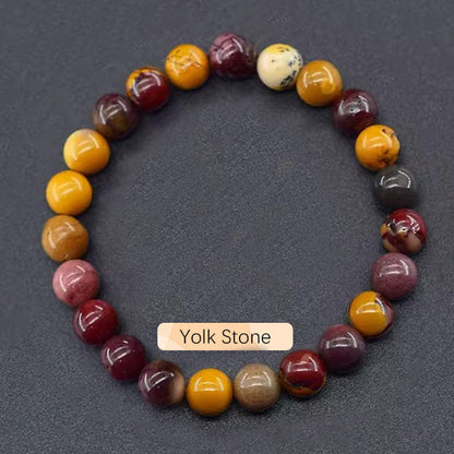 Crystal Bracelet Beads Natural Stone Bracelet Unisex Solid Color Simple Versatile Natural Stone Beads