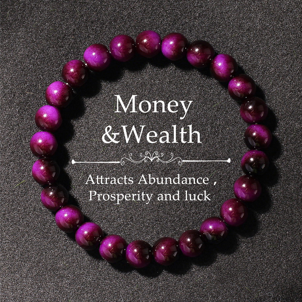 Glass Bracelet Imitation Tiger Eye Unisex Crystal Bracelet