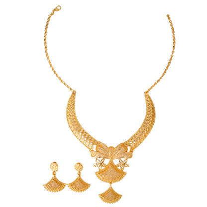 Exquisite Arabian Bridal Jewelry Set - Luminous 24K Gold Plated Statement | iBrilliance