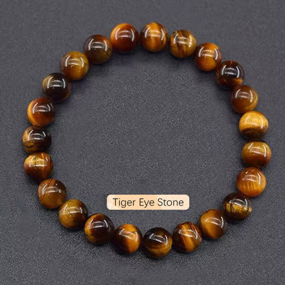 Crystal Bracelet Beads Natural Stone Bracelet Unisex Solid Color Simple Versatile Natural Stone Beads