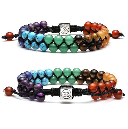 Turquoise Bracelet Woven Hand Strap Crystal Braid Rope Bohemian Aquamarine Red Agate Amethyst Woven Bracelet