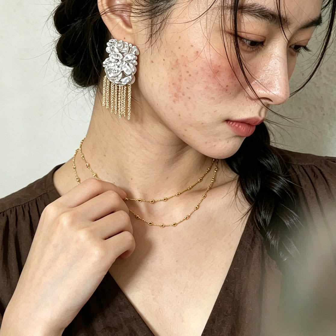Artisan Vintage Baroque Shell Pearl Crystal Tassel Earrings – Pierced & Clip-On | iBrilliance Clip-On Earrings