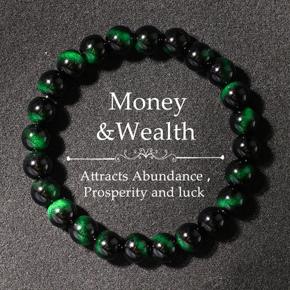 Glass Bracelet Imitation Tiger Eye Unisex Crystal Bracelet