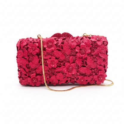 Bloom | Floral Sculpted Evening Clutch Bag CB01 Clutch Bag