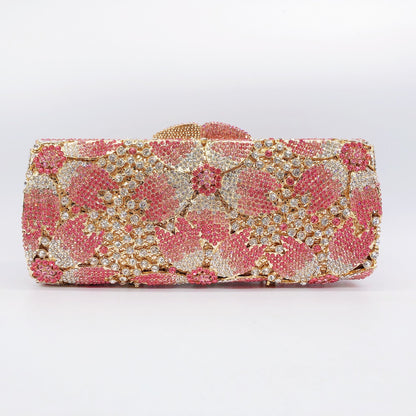 Crystal Evening Clutch - Handcrafted Rhinestone Statement Bag | iBrilliance pink magnet
