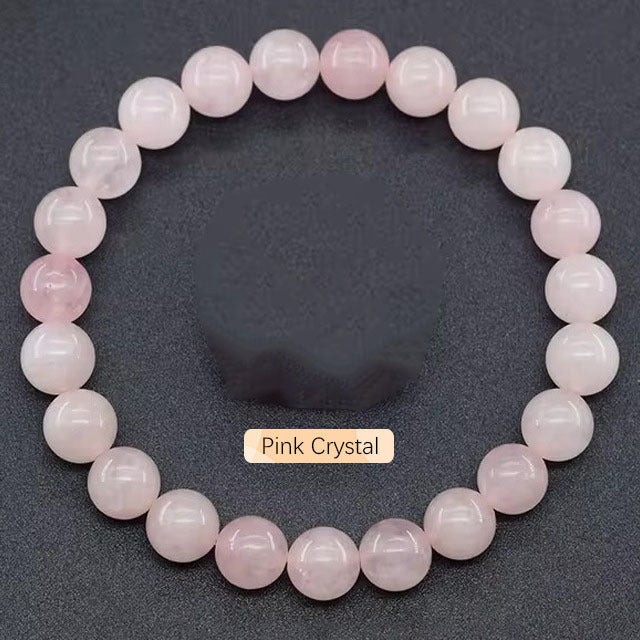 Crystal Bracelet Beads Natural Stone Bracelet Unisex Solid Color Simple Versatile Natural Stone Beads