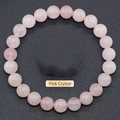 Crystal Bracelet Beads Natural Stone Bracelet Unisex Solid Color Simple Versatile Natural Stone Beads