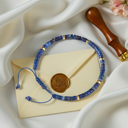 Adjustable Handmade Woven Bracelet Natural Stone Bohemian Colorful Aventurine Purple Braided Bracelet