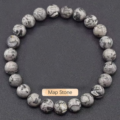 Crystal Bracelet Beads Natural Stone Bracelet Unisex Solid Color Simple Versatile Natural Stone Beads