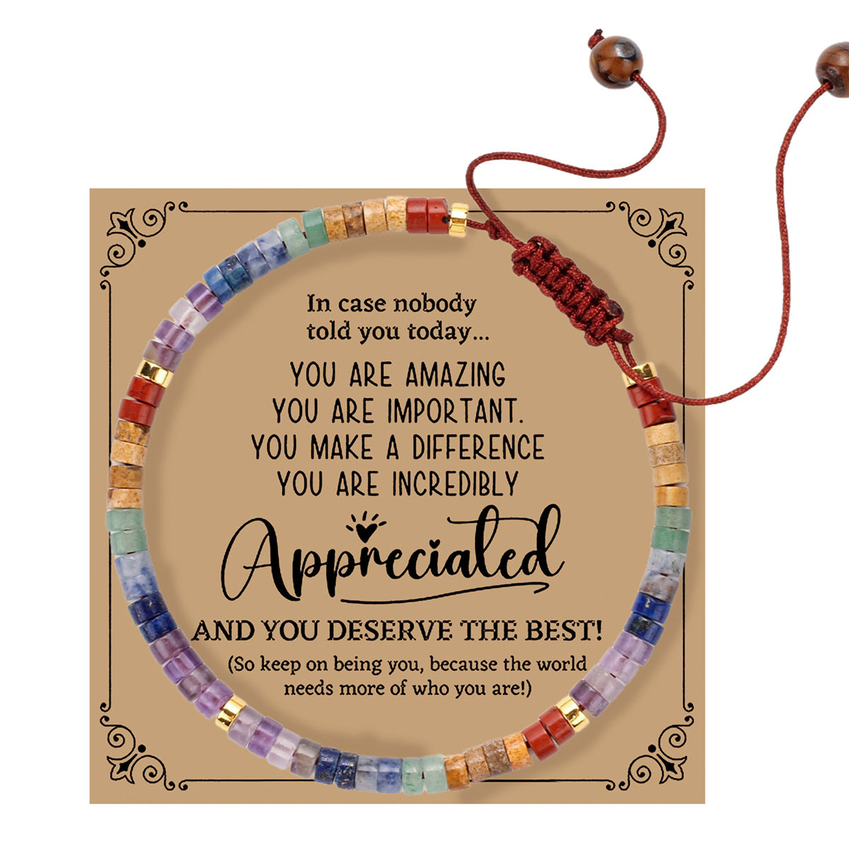 Adjustable Handmade Woven Bracelet Natural Stone Bohemian Colorful Aventurine Purple Braided Bracelet