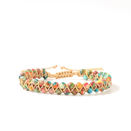 Beaded Bohemian Stone Bracelet Crystal Emperor Stone Natural Stone Bracelet L1857-Emperor Stone Bracelet