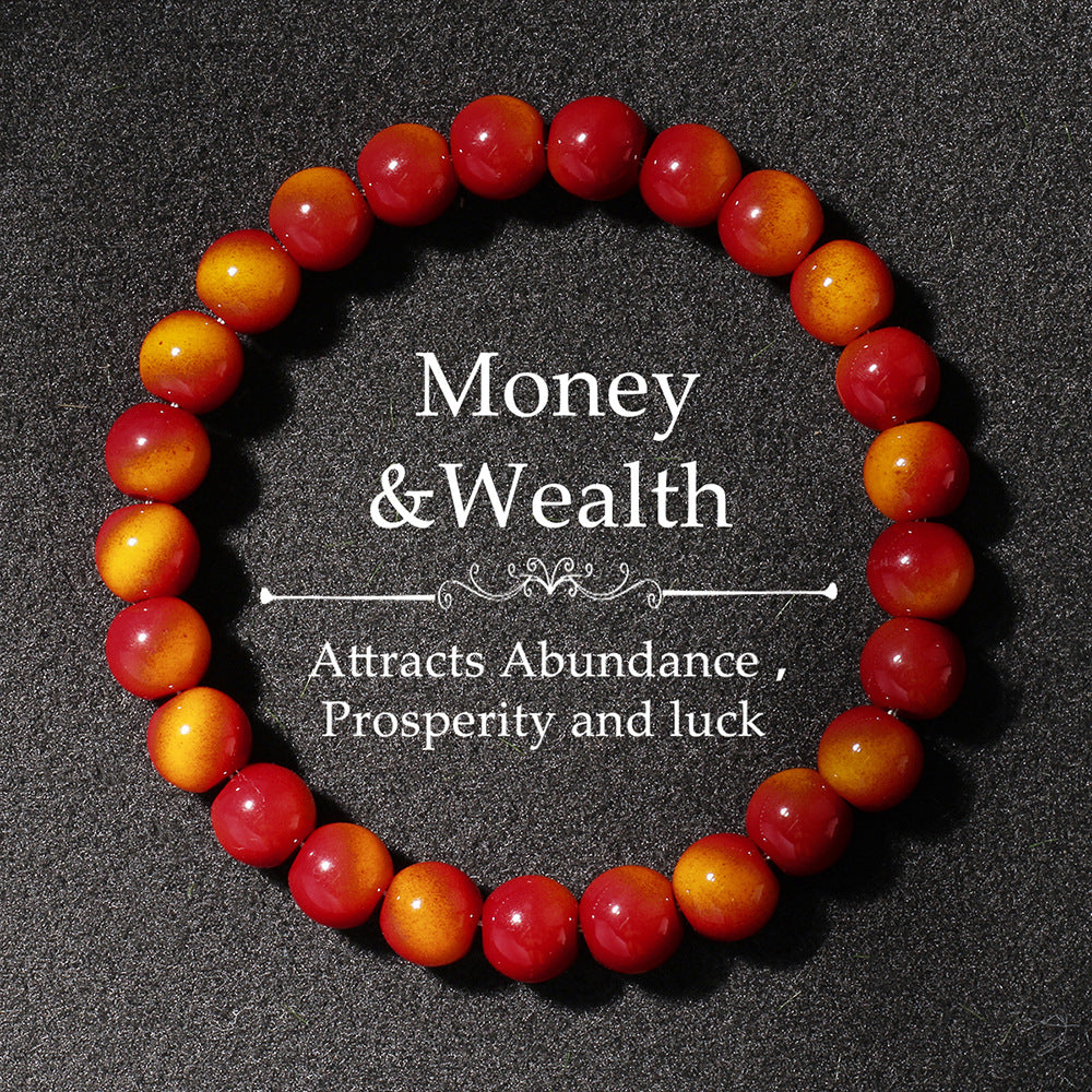 Glass Bracelet Imitation Tiger Eye Unisex Crystal Bracelet