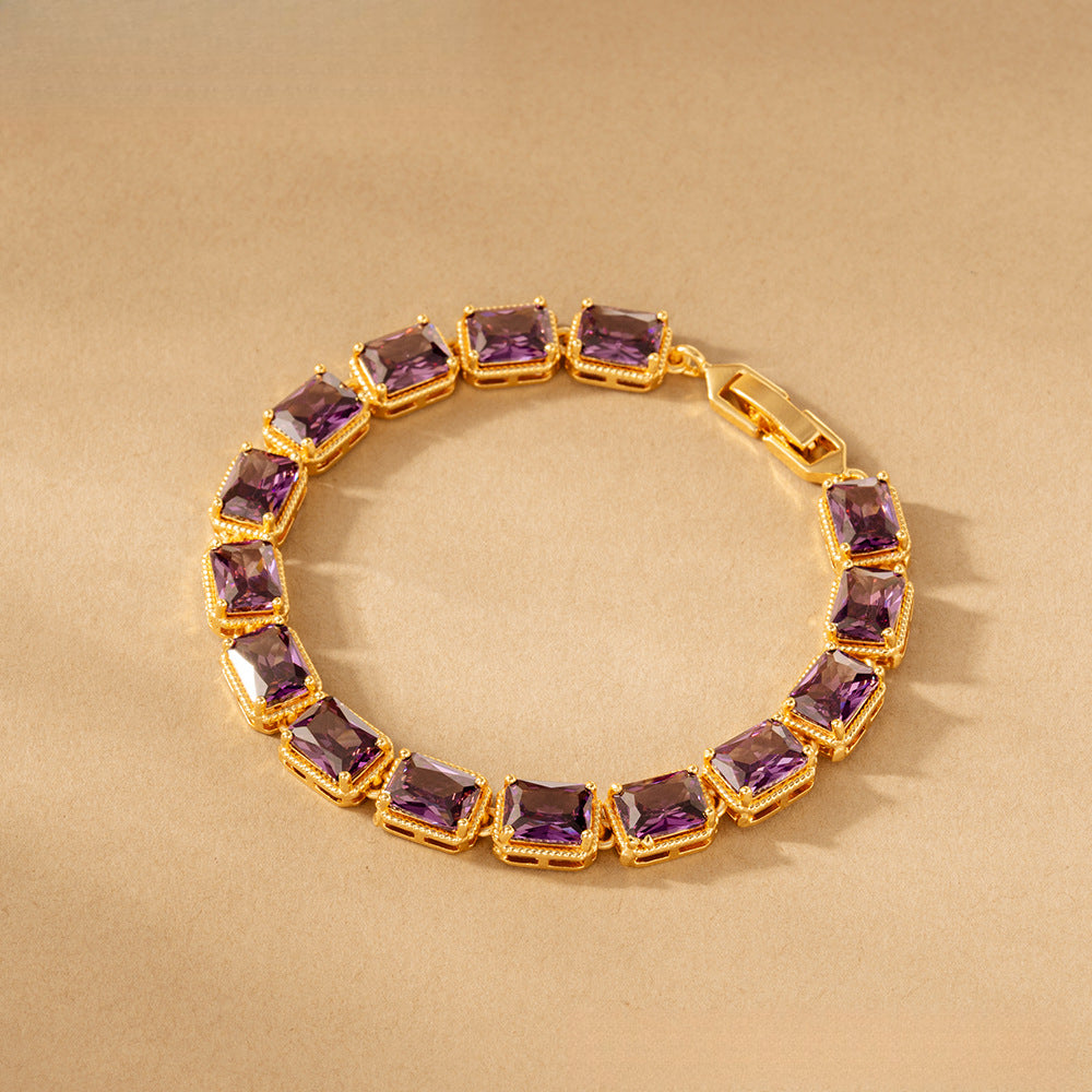 Gorgeous Dinner Bracelet Jewelry AAA Grade Zircon Inlaid Bracelet