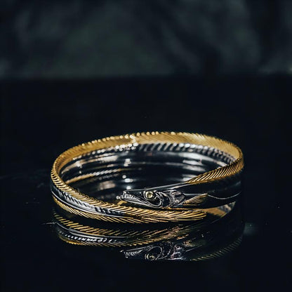 Gold-Plated Fish Bracelet – Stainless Steel Jewelry| iBrilliance