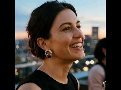 Vintage Purple Agate Drop Earrings - Heritage Elegance | iBrilliance