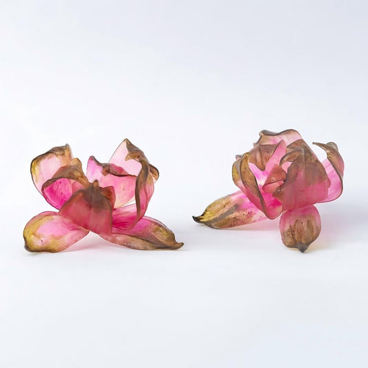 Dancer | Sculptural Leather Flower Earrings E01 Earring