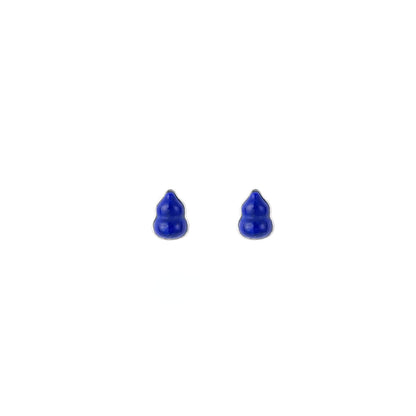 Lanlu Lapis Lazuli Gourd Earrings | Silver Stud Earrings ER19