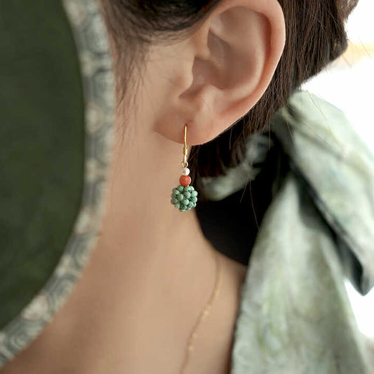 Endless Summer | Turquoise & Nanhong Agate Earrings ES01 Earring