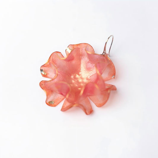 Devoted | Sculptural Leather Flower Earrings E04 Single (×1) Earring