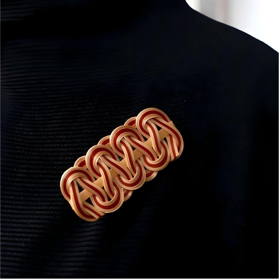 Bamboo Weave Hair Clip & Brooch | Intangible Heritage | BW01 Brooch