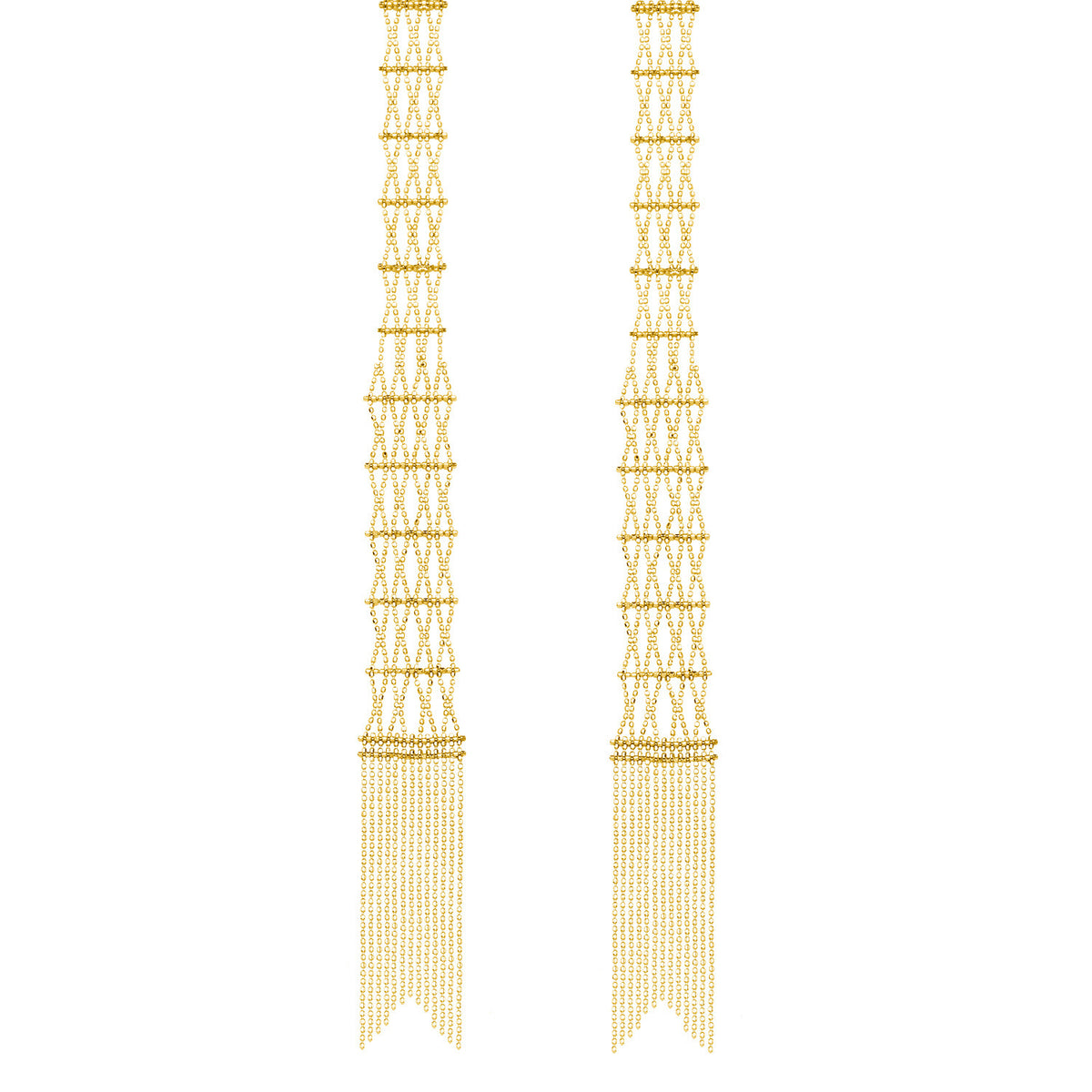 Sterling Silver Lace Fringe Scarf Necklace | Lariat Necklace NK12