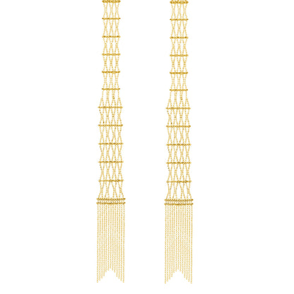 Sterling Silver Lace Fringe Scarf Necklace | Lariat Necklace NK12