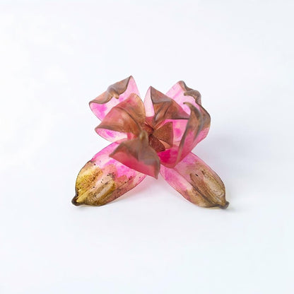 Dancer | Sculptural Leather Flower Earrings E01