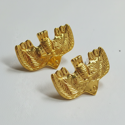 Wondrous Soaring Bird Stud Earrings | Engraved Artisan Jewellery E02 Earring