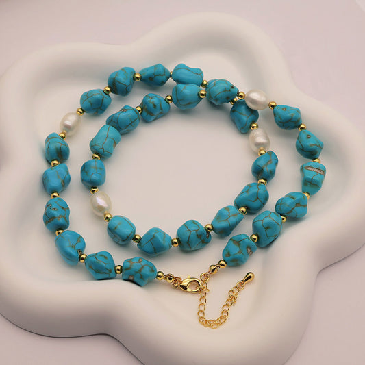 Organic Turquoise & Freshwater Pearl Jewelry Collection| iBrilliance