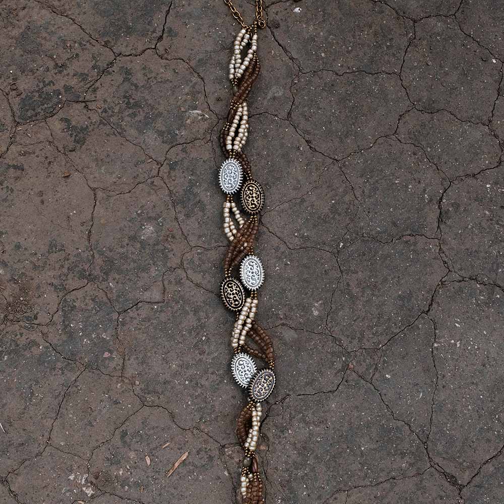 Vintage Oval Beaded Necklace – Handmade Statement Jewelry| iBrilliance Jewelry