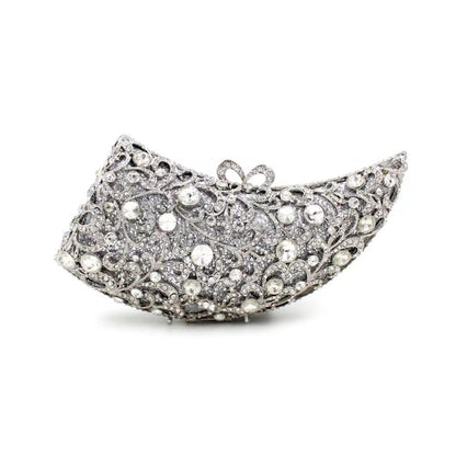 Rhino horn shape Hand fill in color crystal evening bags Bags