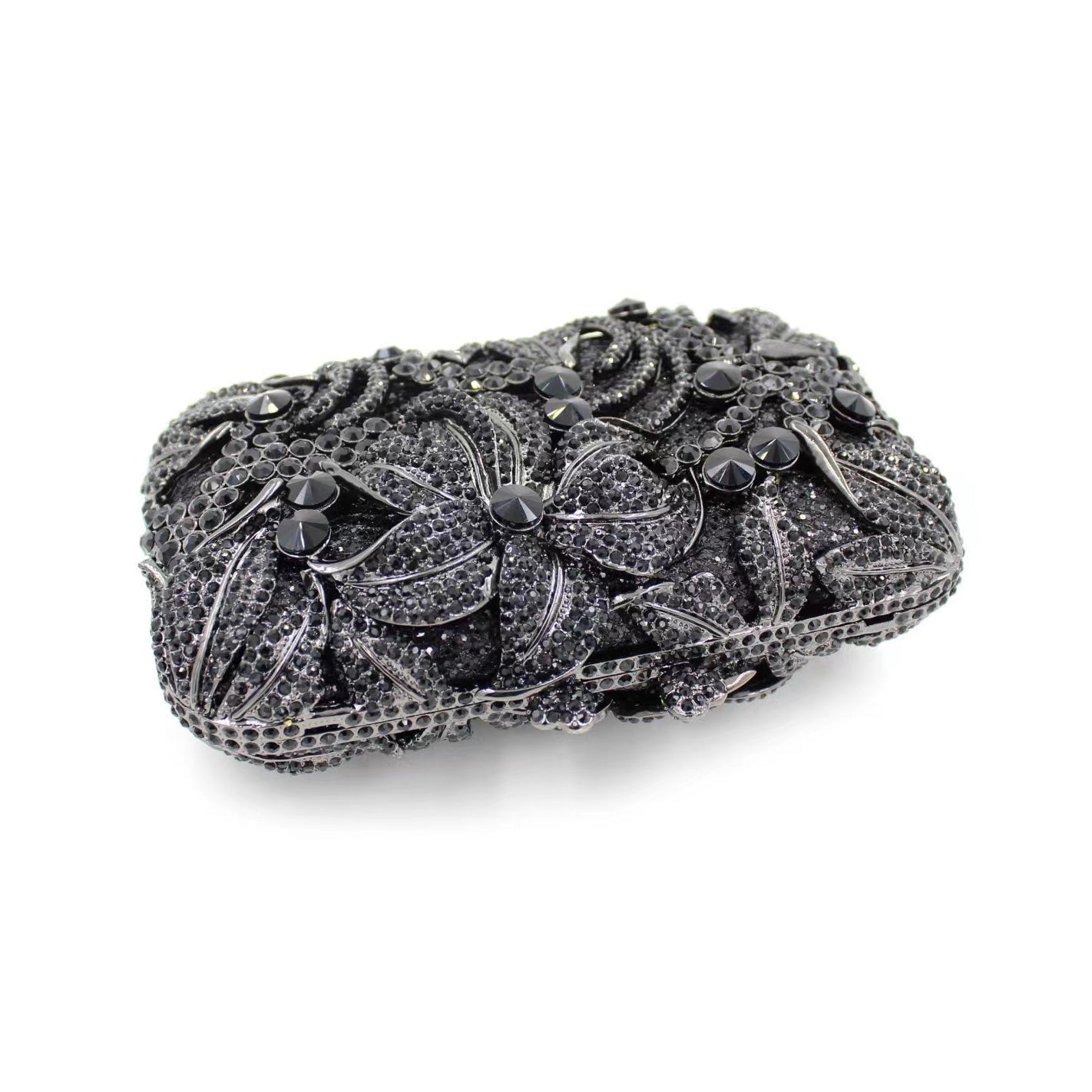 Hand fill in color crystal Lily pattern evening bags