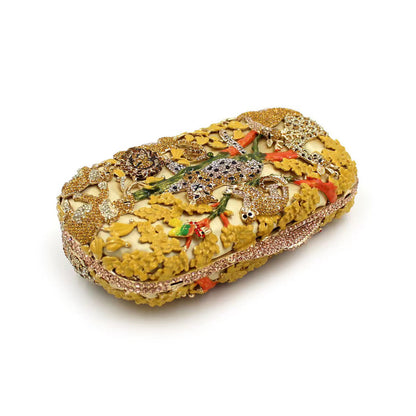 Hand fill in color crystal animal forest pattern evening bags