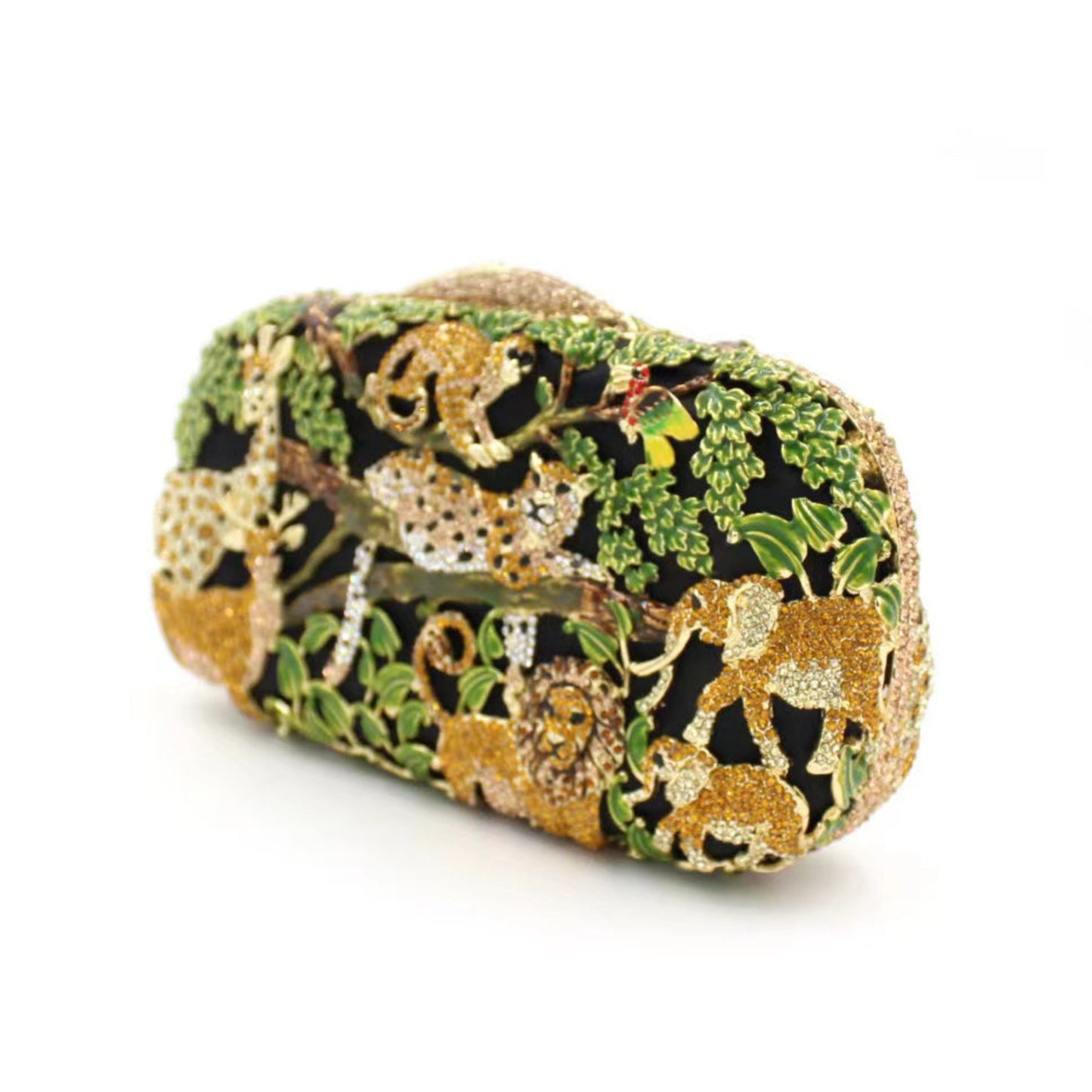 Hand fill in color crystal animal forest pattern evening bags