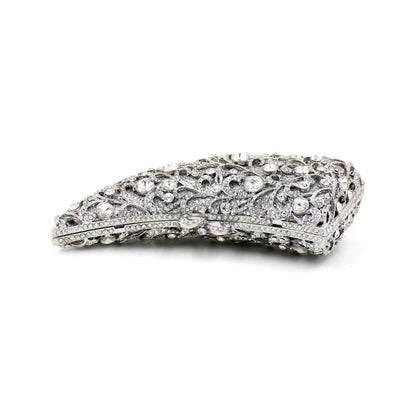 Rhino horn shape Hand fill in color crystal evening bags Bags