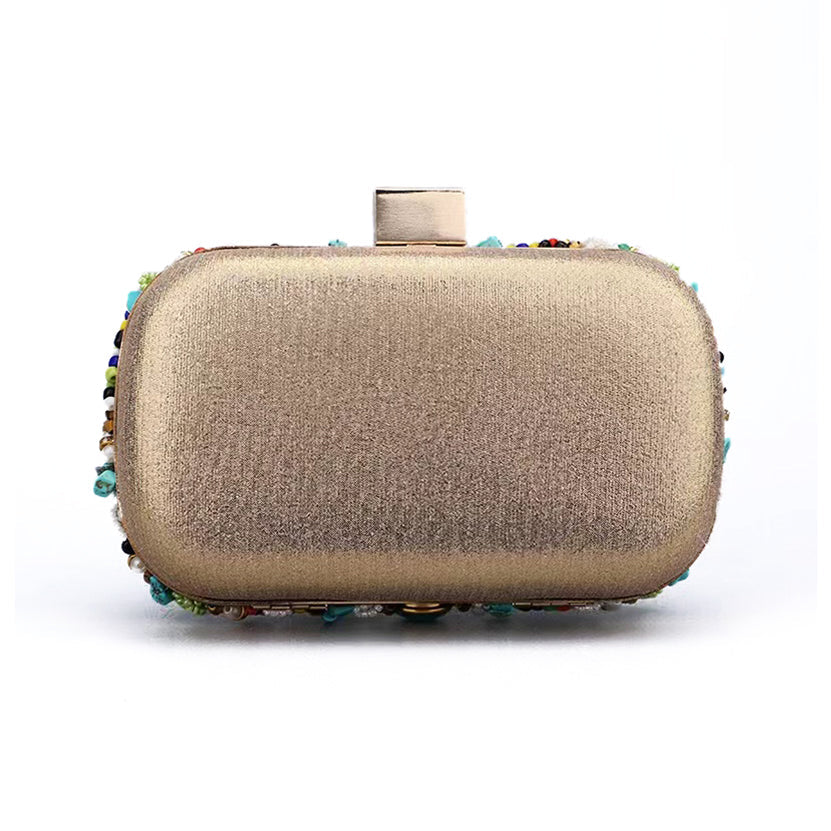 Hand fill in color stones evening bags