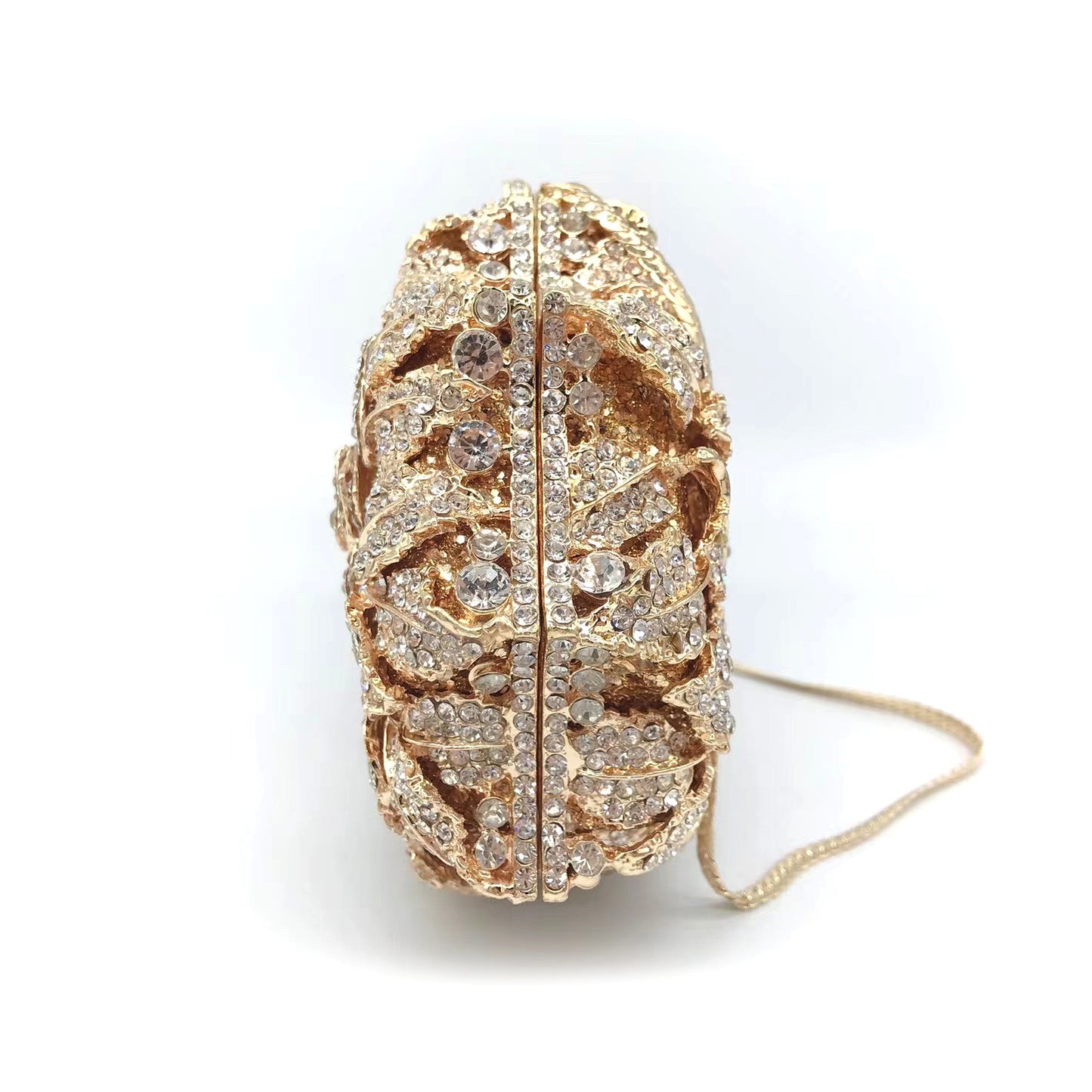 Hand fill in crystal 3D roses evening bags