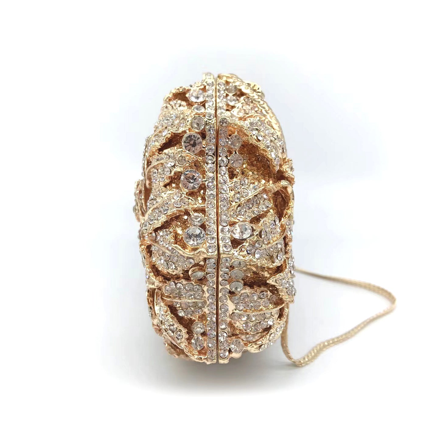 Hand fill in crystal 3D roses evening bags