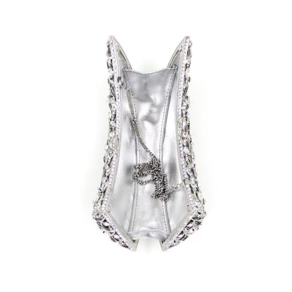 Rhino horn shape Hand fill in color crystal evening bags Bags