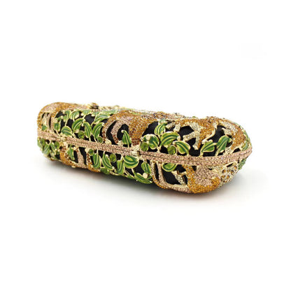 Hand fill in color crystal animal forest pattern evening bags